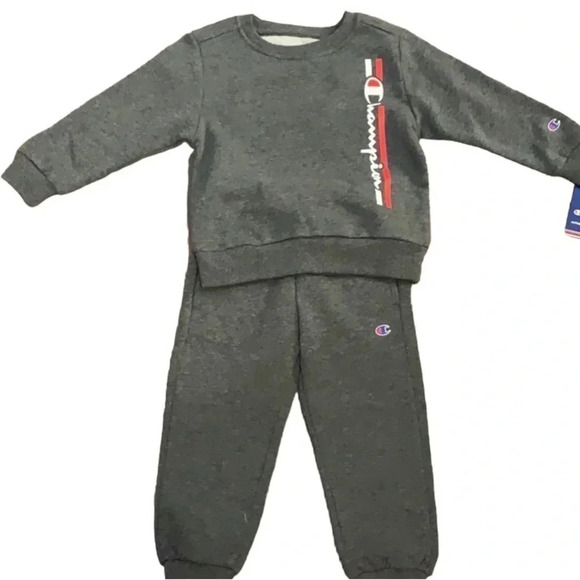 Champion Sweatshirt & Pant Set Toddler Gray Size 3T New - Picture 1 of 11